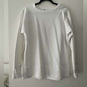 Women’s white adidas crewneck